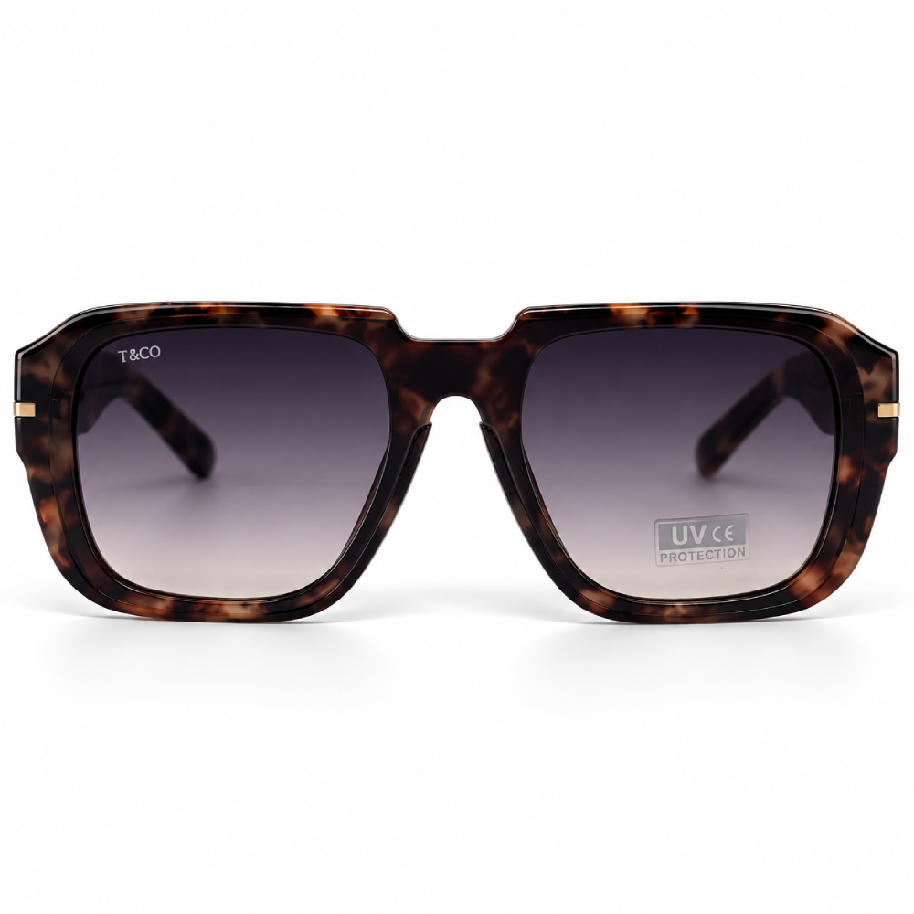 Carey marrón oscuro · lentes gris degradado