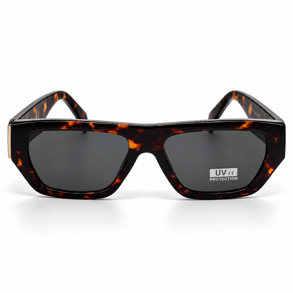 Carey marrón oscuro y negro · lentes gris oscuro