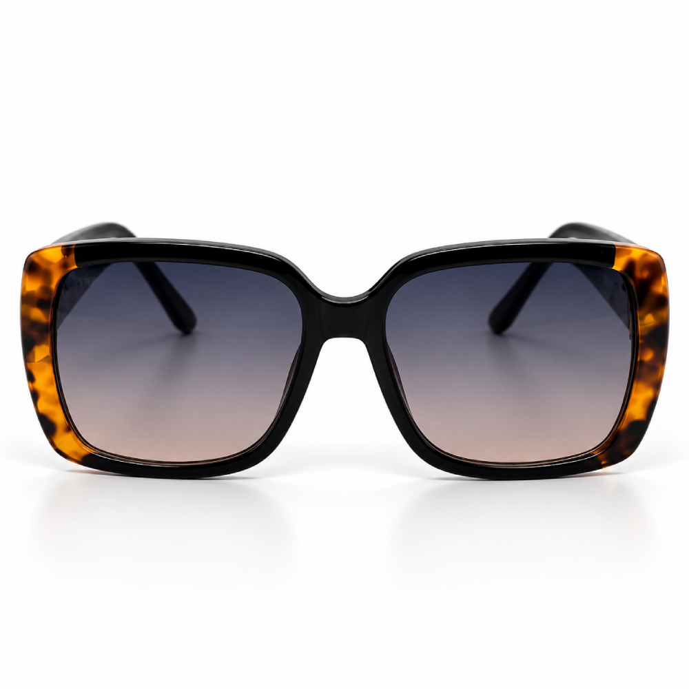 Negro y carey ámbar · lentes gris degradado
