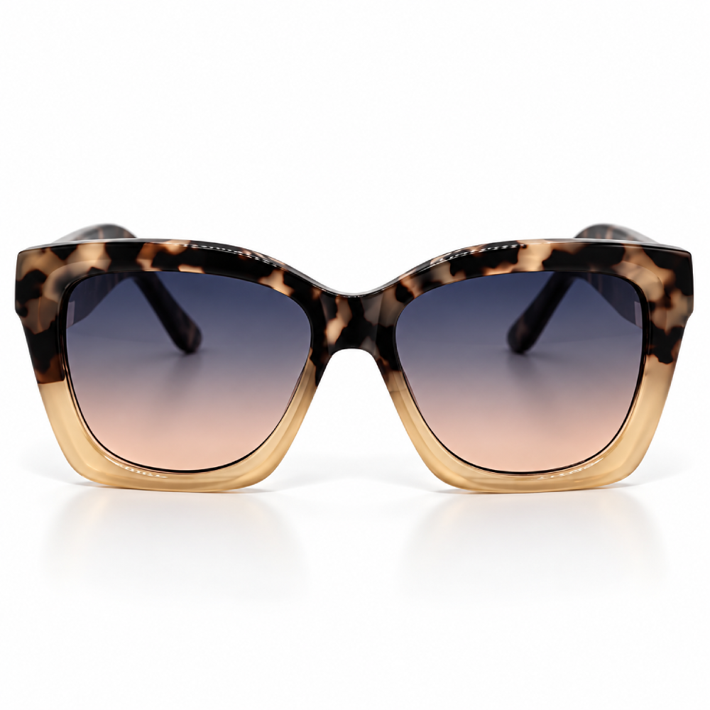 Carey marrón y beige · lentes marrón degradado