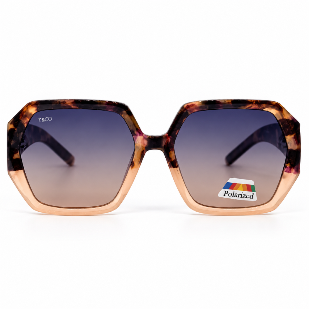 Carey marrón y beige · lentes marrón degradado polarizadas